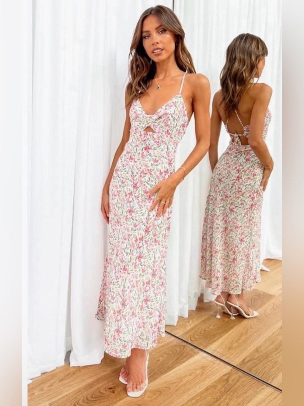 ZAFUL floral maxi dress size medium
